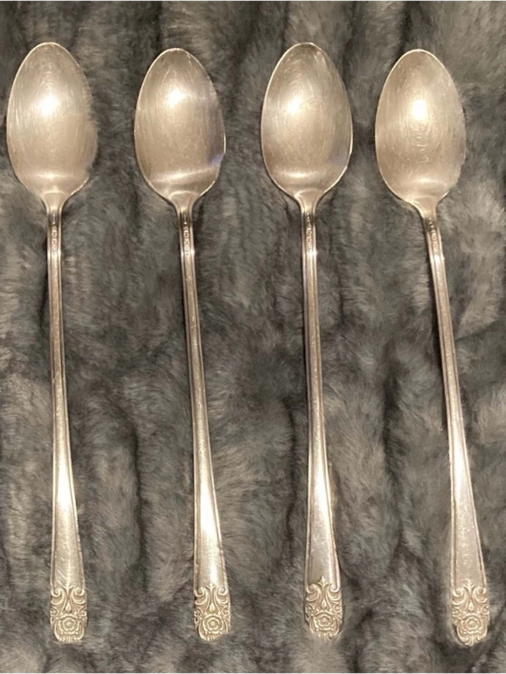 VTG International Silver Melody Silverplate Iced Tea Parfait Spoons